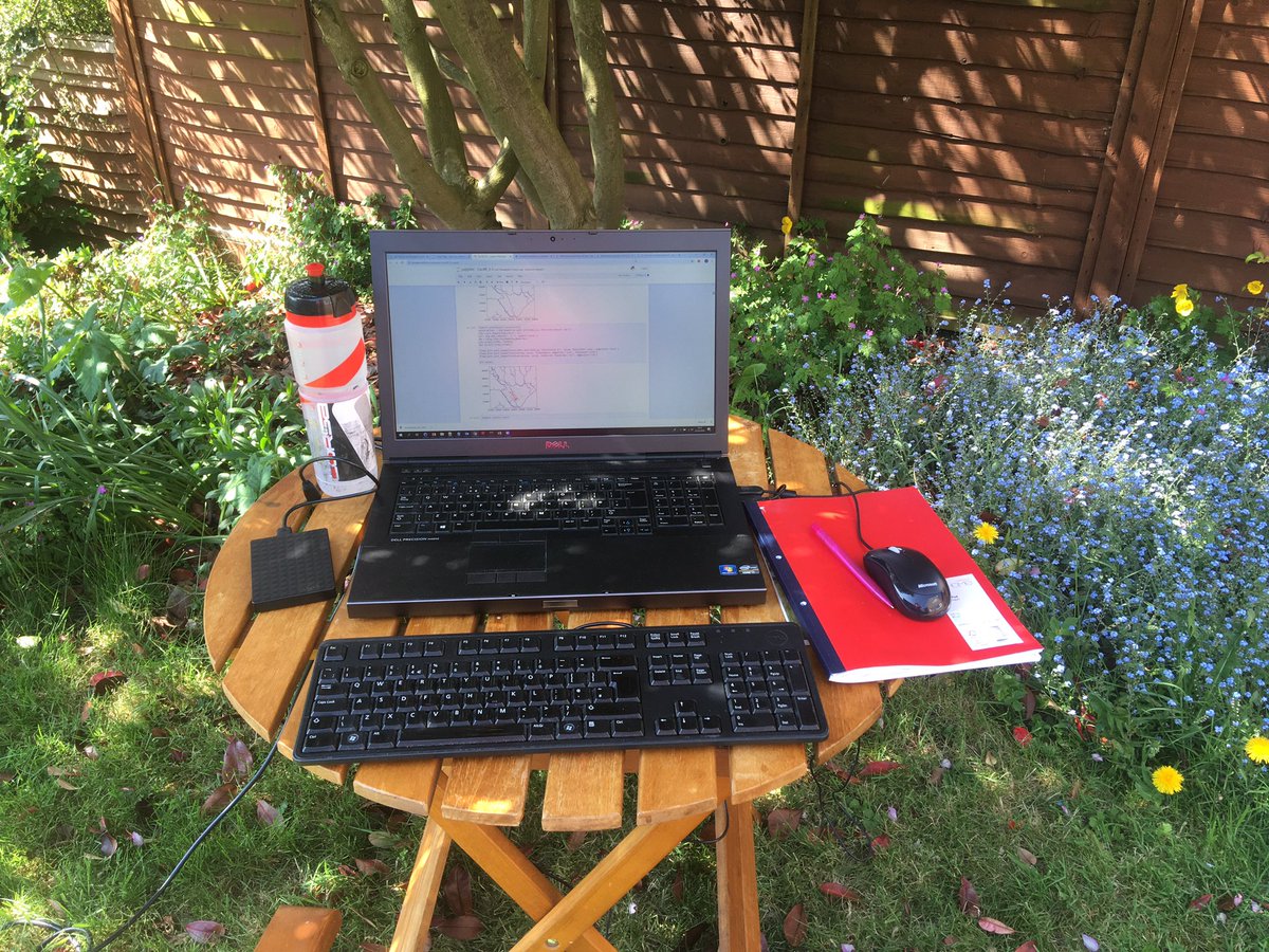 jo_scheidegger's tweet photo. Updating the Cardiff groundwater model from my back garden. #rockingremotely #BGSfromhome https://t.co/G9YT2nIFQn