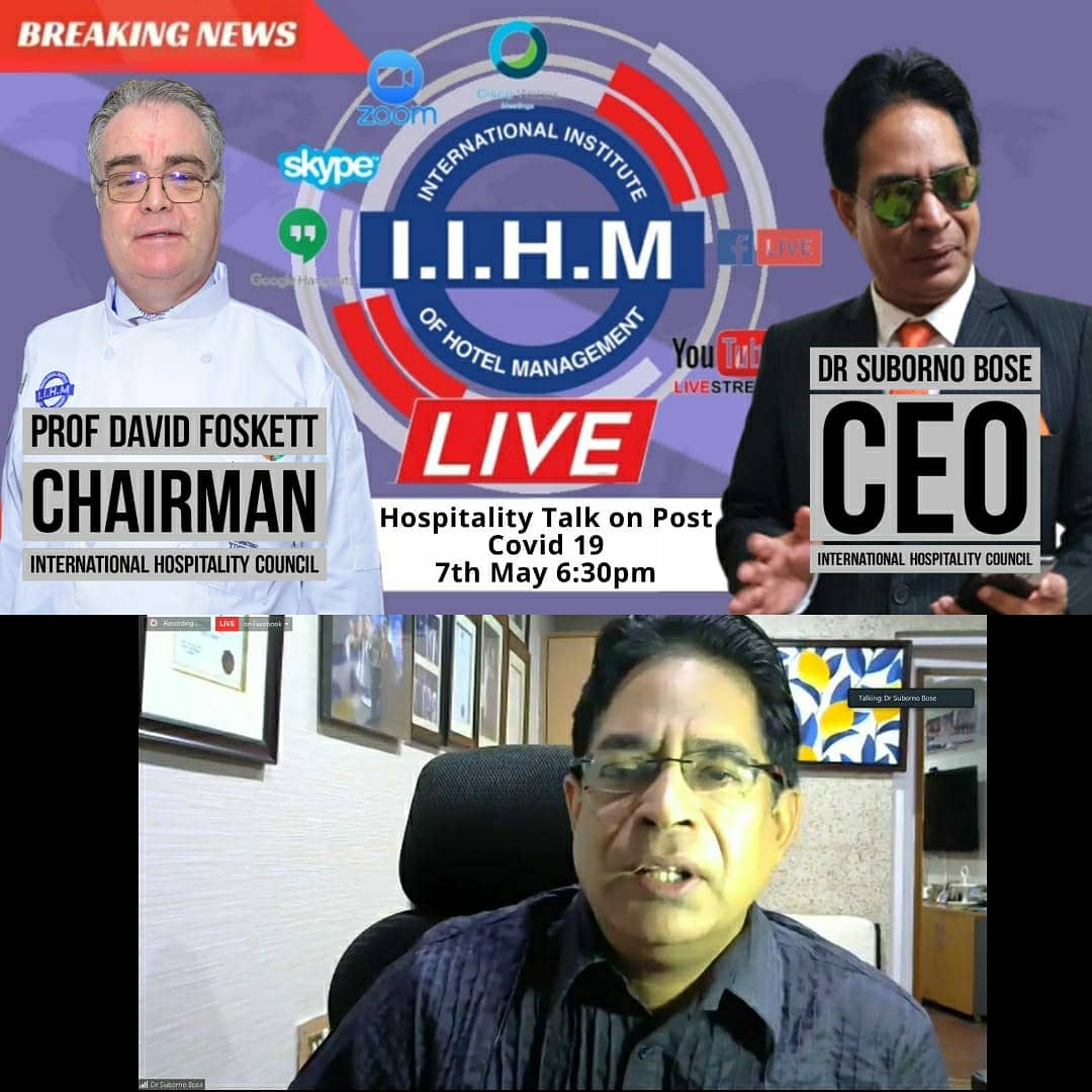 subornobose's tweet photo. #OneofBestHotelSchoolinWord #ForbesBestPlaceToStudy

BREAKING NEWS - #HOSPITALITYNEVERSTOPS following suit, The spirit of #iihm can't break because we Dare To Do.
 
It is indeed a privilege for all of us, to have Professor David Foskett, MBE live.

#CoronaVirusHeroes #IIHMCares https://t.co/CzUkUExEdi