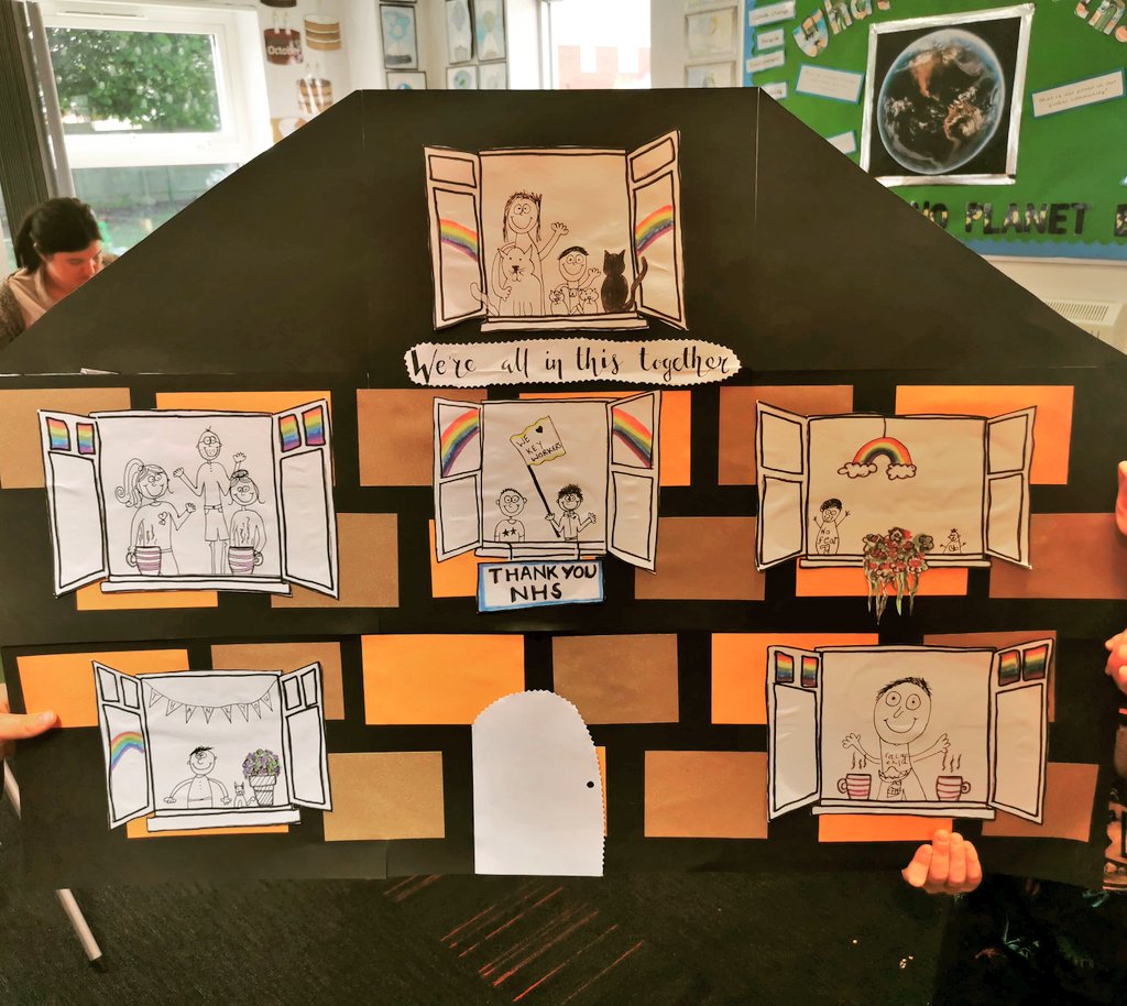 Thank you <a href="/mrs_darl/">Adele Darlington</a> for the template! We loved drawing ourselves today and thinking about those wonderful key workers 😁🌈 <a href="/Accprimary/">Captain's Close</a>