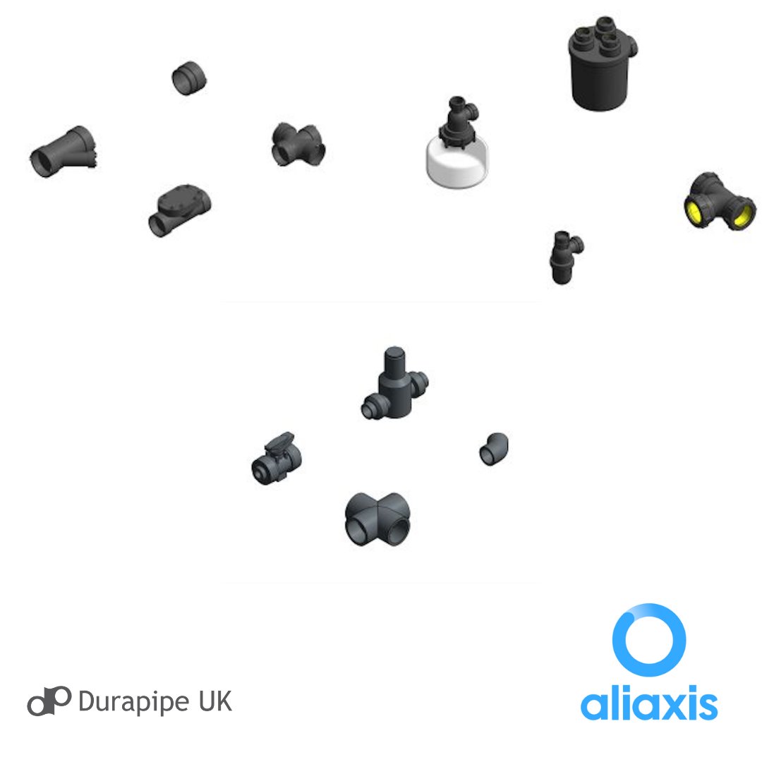 Our #BIM models, which were created by <a href="/bimstore/">Bimstore</a>, are all available to download for free on the website and are ready for use in real project environments. To view the Durapipe models, click here: buff.ly/2RUuYLX #wearealiaxis