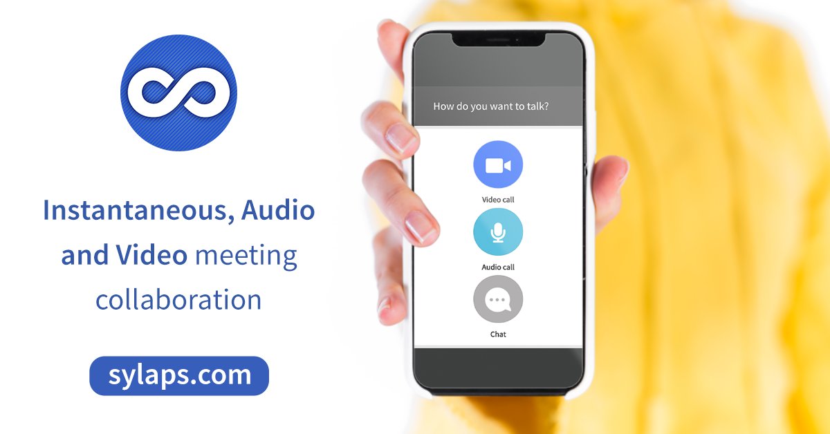 sylapsinc's tweet photo. Sylaps has chosen simplicity: allowing its users to exchange with their relatives, collaborators, customers
1️⃣  Use Sylaps with or without creating an account
2️⃣  Engage in conversation via video, audio or chat
3️⃣  Talk with confidence
https://t.co/tzoULZ2g4f
#MeetWithAnyoneNow https://t.co/dCz5jjHRKX