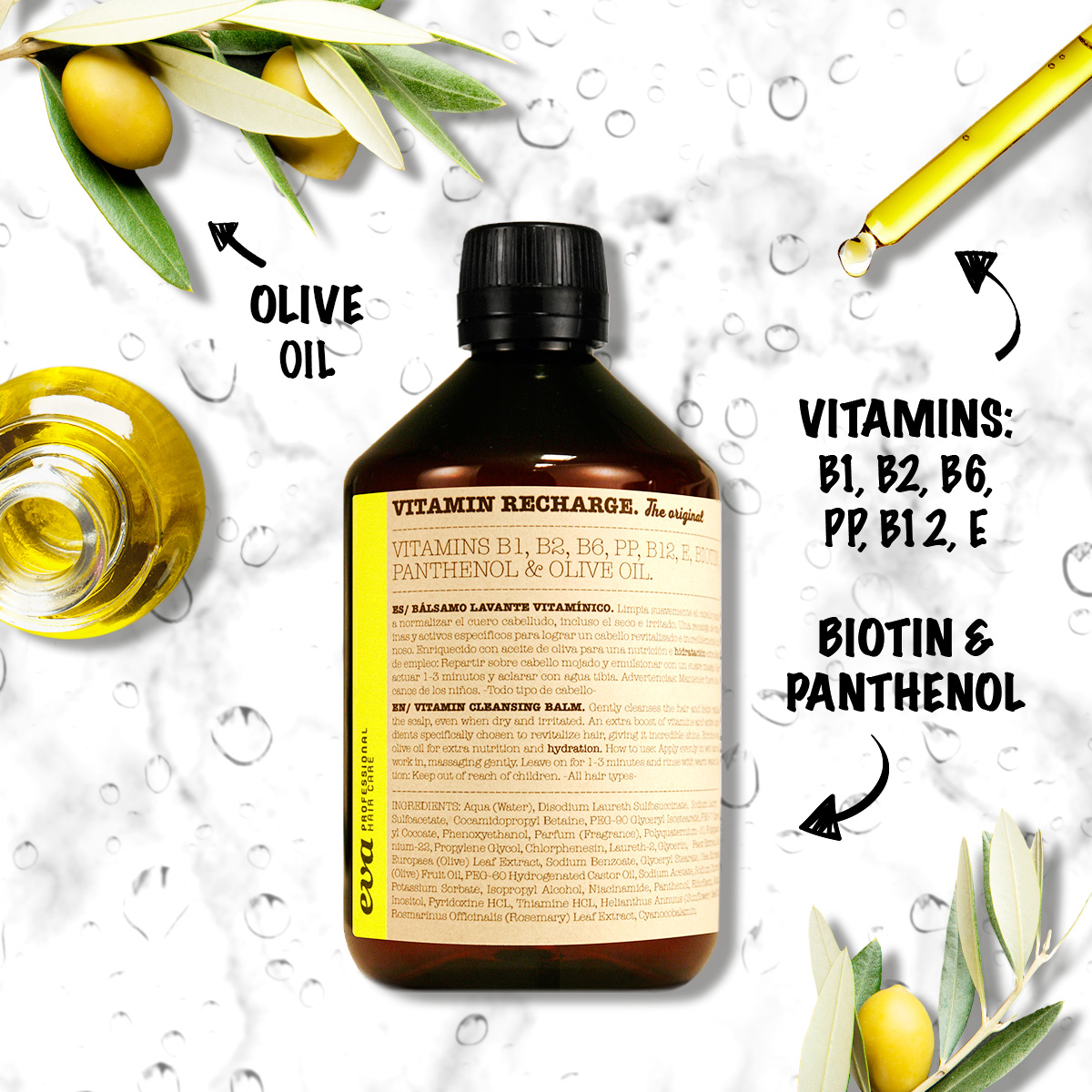 EvaProfessional's tweet photo. Dry hair? Here you have your perfect partner.💛
#VitaminRecharge Original is ideal for taking care of your #dryhair and recovering its luminosity and strength thanks to its great vitamin content. 🤗
Do you already use it?😍
#EvaProfessional #HairCare #EcoHairCare #VitaminRecharge https://t.co/XT7zNi7f7O