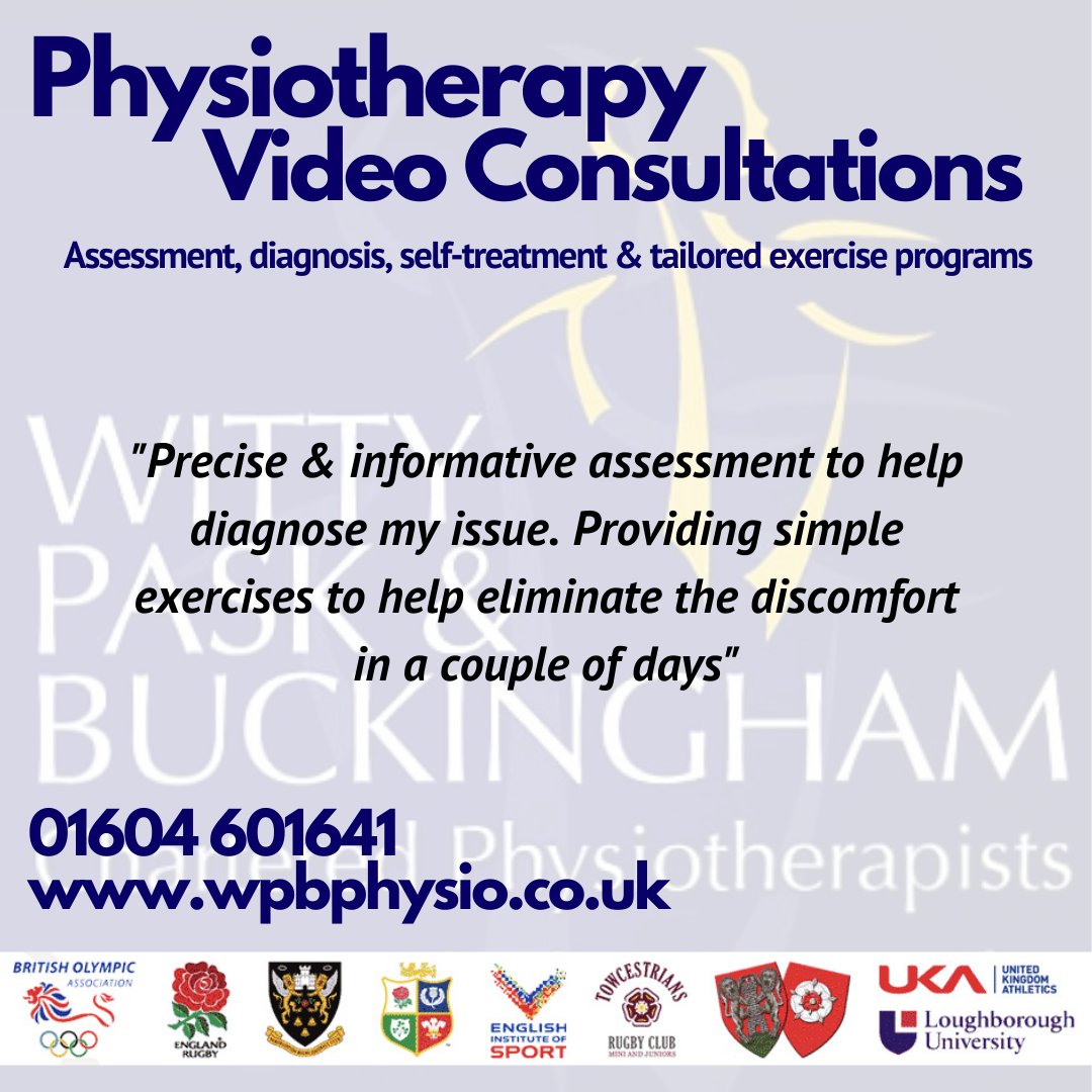 Another positive outcome for one of our patients over zoom consultation.

Find out more information here....
wpbphysio.co.uk