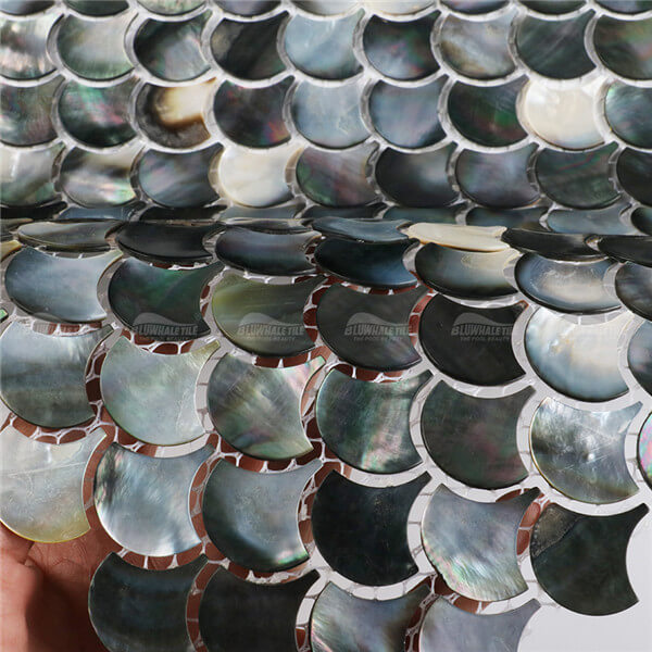 BluwhaleTile's tweet photo. Black lip shell mosaic will be the focus! The mini fish scale is mesh mounted and will be ideal decorative materials to hotel wall decor. more detail please visit:https://t.co/1mVklf9qaN
#blacklip #motherofpearl #scallop #fanshape #mosaic #homeimprovement #interiodesign https://t.co/mXT293SB0t