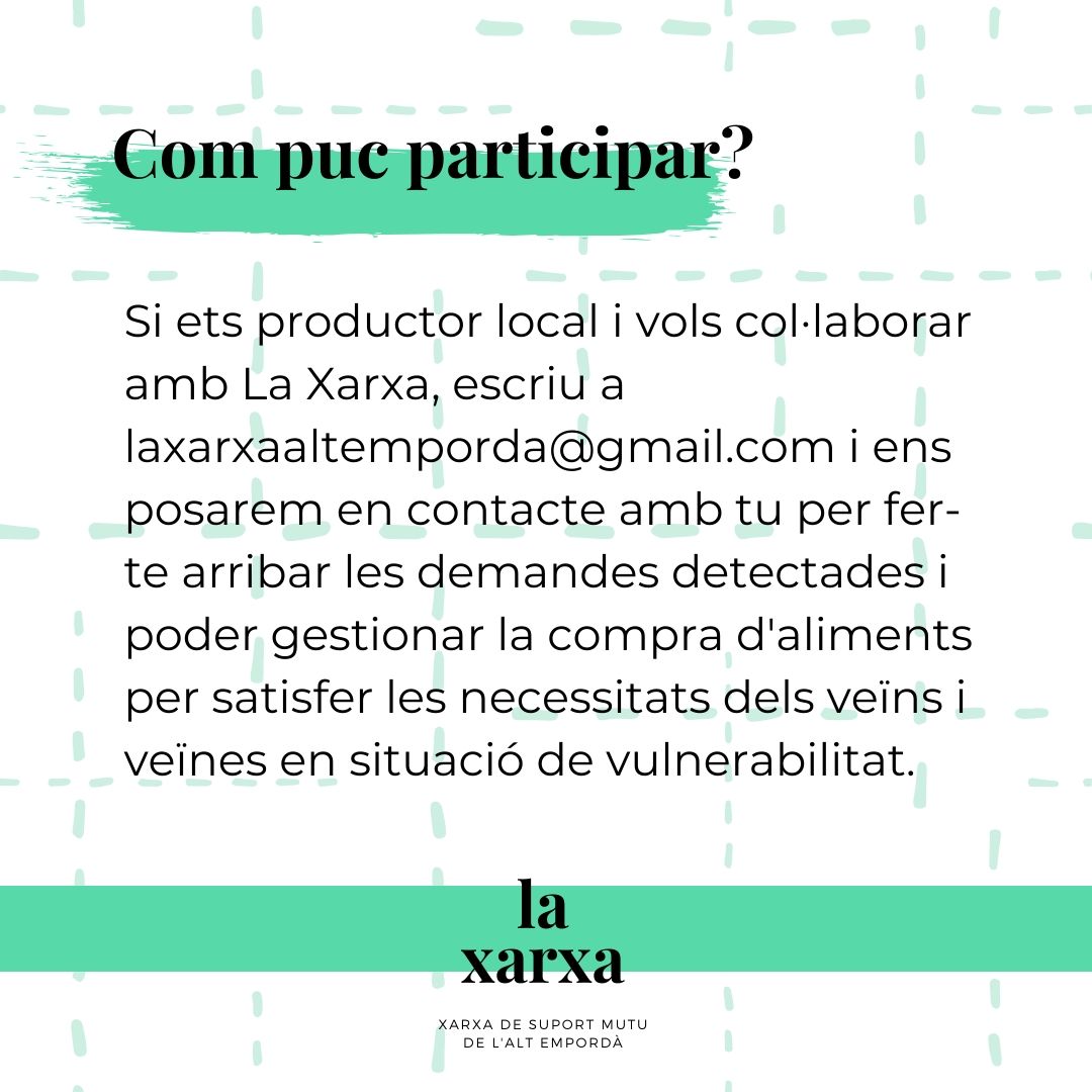 laxarxa_altemp's tweet photo. 🙋‍♀️Cada dia arriben a La Xarxa veïns i veïnes de la comarca  que no tenen garantides les necessitats bàsiques.
✊Recorda que hi ha moltes maneres de participar de La Xarxa https://t.co/nDiTYv48J7