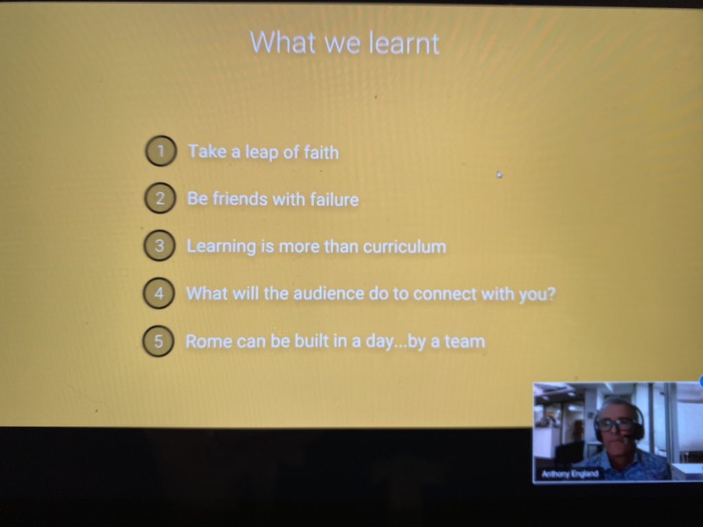 SmilesStephi's tweet photo. @AnthonyhEngland all great points! Such a great way to show students that failure is ok, and itβs part of the learning process #TMACSA https://t.co/pnNRmegbex