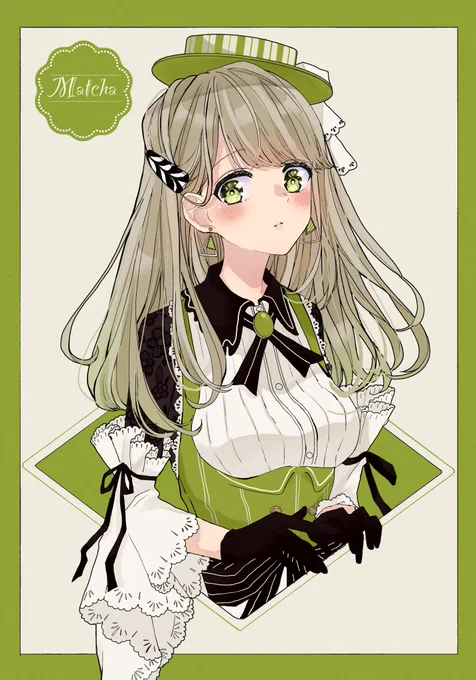 赤倉さんのチョコケーキ6姉妹 次女
抹茶さん
絵柄、デザイン全てが好き?✨
#チョコケーキ6姉妹 
#あかくらーと #赤倉創作館 
