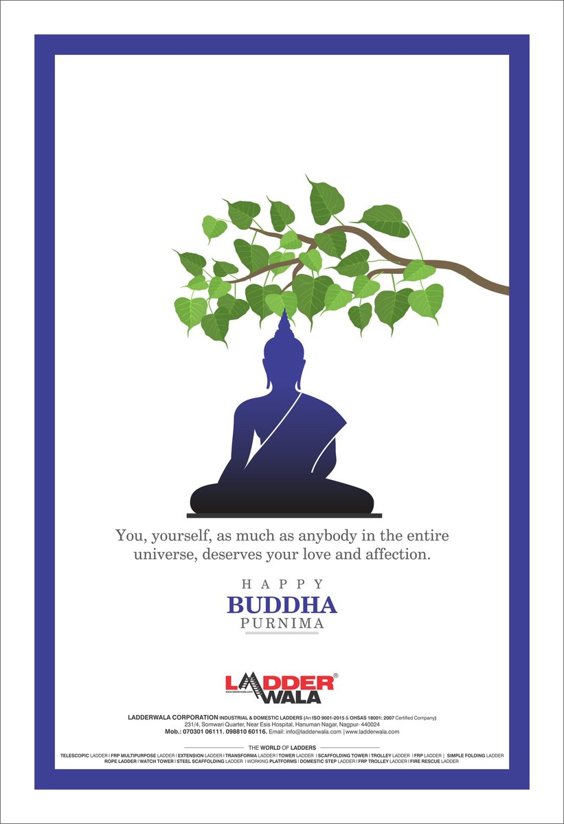 ladderwala's tweet photo. #happybuddhapurnima #Buddhapurnima2020 #StayHomeStaySafe https://t.co/srxSL96hr6