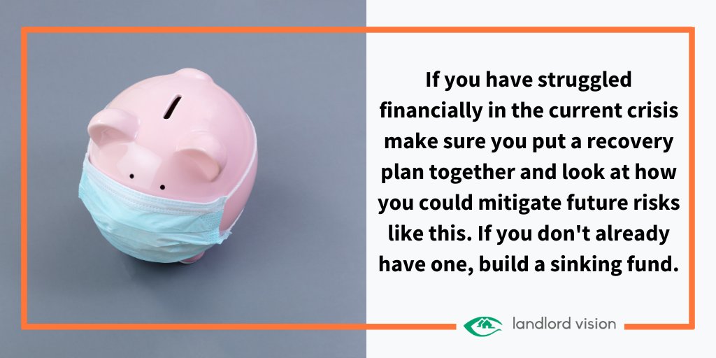 If you have struggled financially in the current crisis make sure you put a recovery plan together and look at how you could mitigate future risks like this. If you don't already have one, build a sinking fund. #toptips #landlords