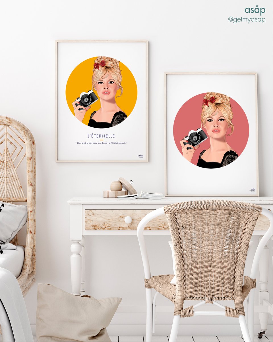 getmyasap's tweet photo. 🕊🌷 L’ÉTERNELLE

Nouvelle édition limitée disponible sur notre site 👉🏼https://t.co/MHpj1WotCd 💋

Découvrez notre réinterprétation de la plus grande figure féminine des années 1950 et 1960 : Brigitte Bardot ! 🌸

#getmyasap #brigittebardot #illustrationoftheday #editionlimitee https://t.co/fE7lEywh2E