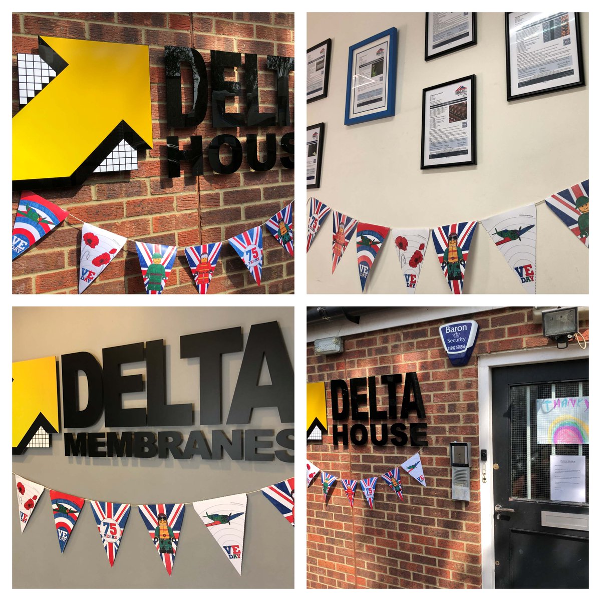 Currently feeling very patriotic at Delta HQ – our smalls have produced some fantastic #VEDay posters to decorate the office.  #VEDay75 #VEDayAtHome #VEDay2020