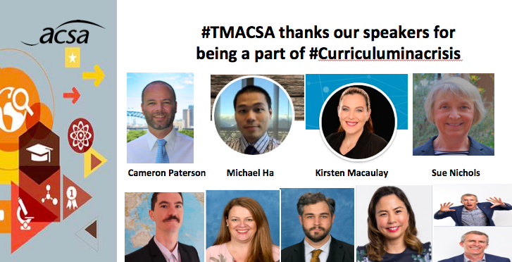 A HUGE thank you to this awesome group for sharing and inspiring tonight and everyone who participated!  <a href="/cpaterso/">Cameron</a> <a href="/MichaelHaEDU/">Michael Ha</a> <a href="/KirstyCMacaulay/">Dr Kirsten Macaulay</a> Sue <a href="/steven_kolber/">Steven Kolber</a> <a href="/mobedu/">Monica O'Brien</a> Keith <a href="/kmakly/">Kim Maksimovic</a> @AnthonyhEngland #TMACSA The recording will be available soon to share. #TeachMeet success!