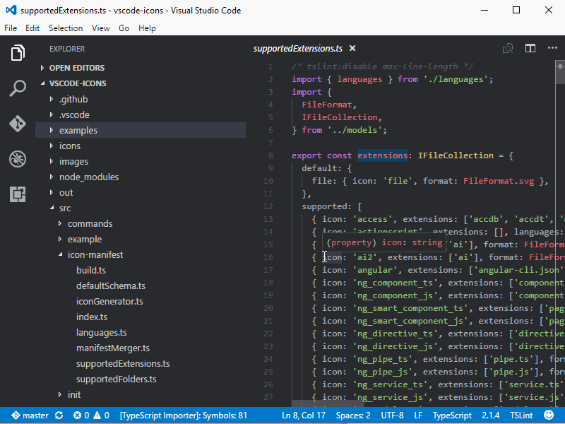 engineeraru's tweet photo. 個人的に好きなVSCodeの拡張機能まとめ🤫

①ファイルパスの入力補完「Path Intellisense」
https://t.co/B8Fes4O1PC

②インデントの階層が見える「indent-rainbow」
https://t.co/nj0grVjOsT

③アイコンが見えて使いやすい「vscode-icons」
https://t.co/N0BI4zcjv0

つづく https://t.co/XQW1rR0Udy