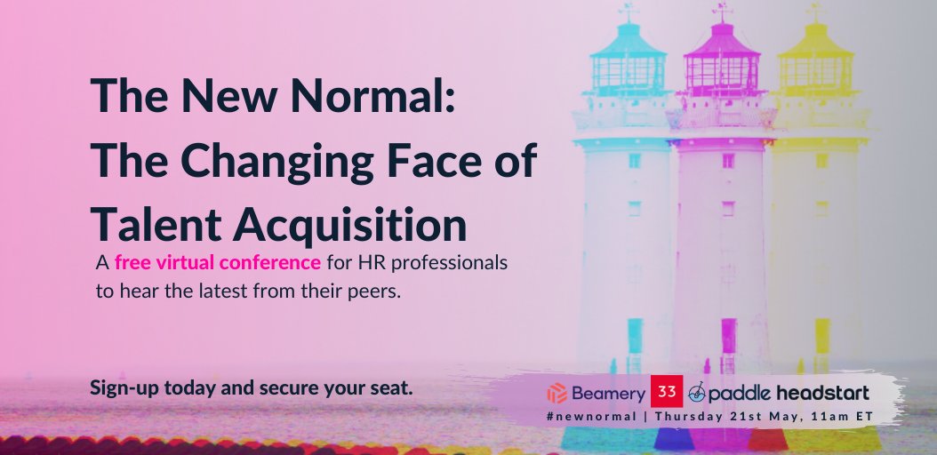 Headstart_io's tweet photo. Introducing our upcoming virtual conference ⚡The New Normal: The Changing Face of Talent Acquisition ⚡ Thursday 21st May, 11am ET https://t.co/f97jn0r8rb. Watch out for spectacular speaker and session announcements🤯
#newnormal #virtualconference https://t.co/d2kqfrGdSE