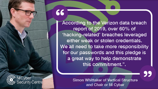 NICyberSC's tweet photo. On #WorldPasswordDay security expert Simon Whittaker of @vsltd and chair of @NICyber reminds us of the dangers of weak & stolen credentials.
Secure your online accounts, and put an end to weak passwords! Take our #PasswordPledge
➡️https://t.co/TkrdaERby1 https://t.co/0D2NJfhByr