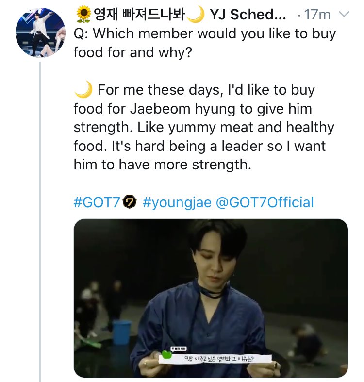 cnvsdef's tweet photo. hits different when you remember jaebeom was the one who took care of youngjae when they debuted cause he was worried he was gonna fall behind by joining the group after just 7 months of training https://t.co/qtzcE6PKPo