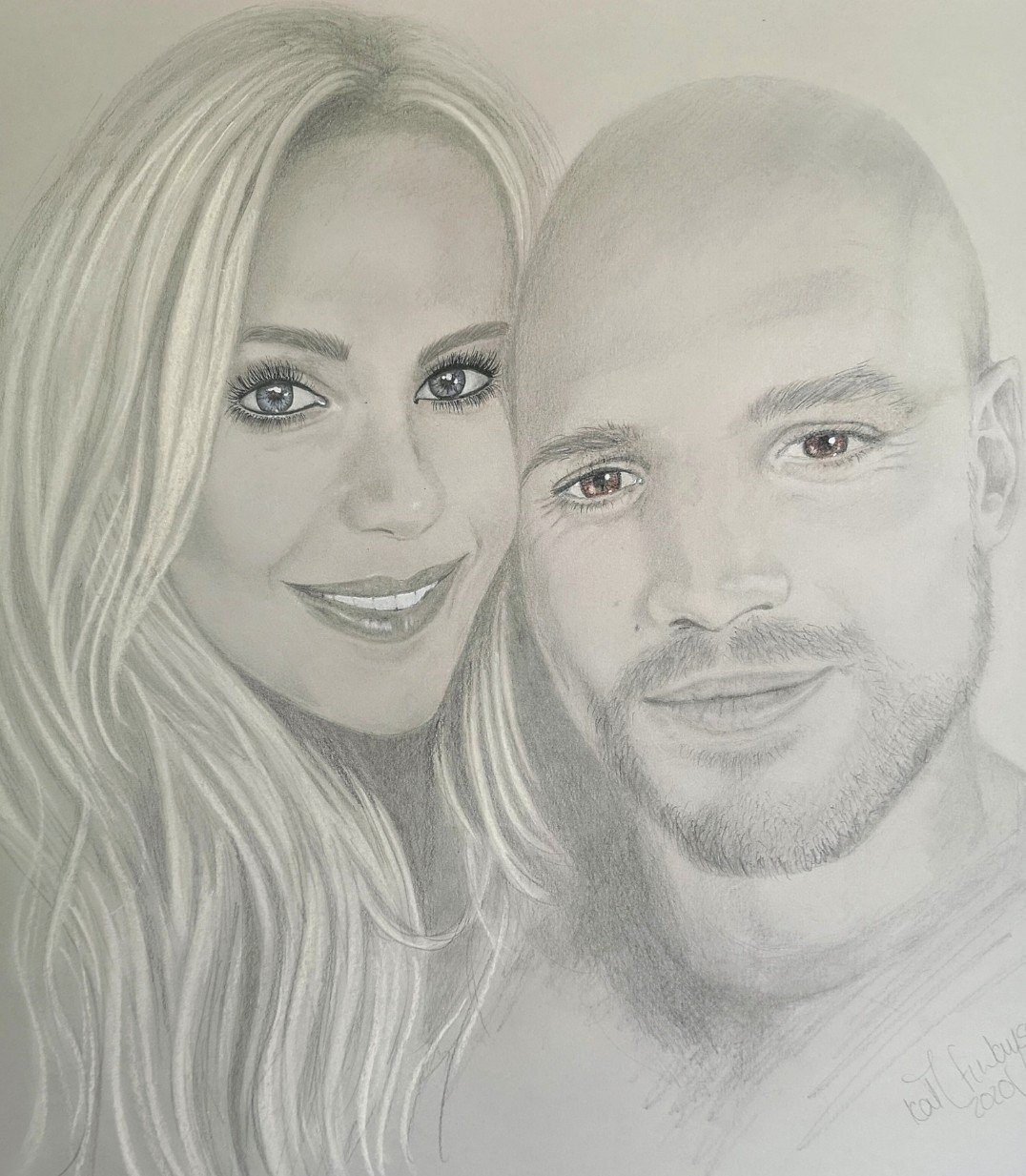 A recent portrait I did for the lovely Kate Lawler and her fiancé Boj. Happy happy birthday! 