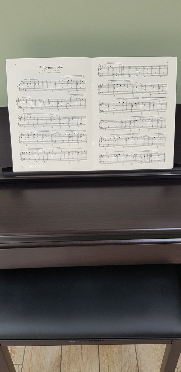 YamahaWH's tweet image. Anyone learning a new piece of music? My son is learning Gymnopedie #musicquestion #Learningathome #learning #keepingbusy #thursdaymorning