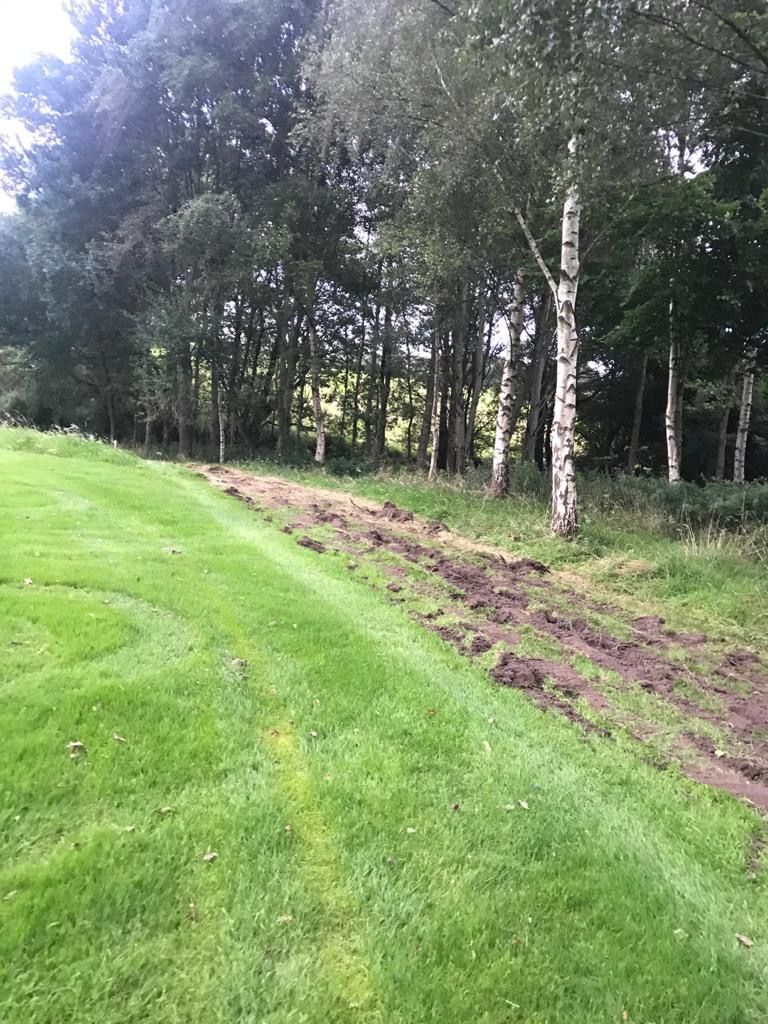 martonmeadows's tweet photo. Our #Greenkeepers continue essential maintenance whilst contractors progress improvement works. One of the projects we’re pleased to share is the progress on the new Buggy Path. Phase 1: car park to the stream, is now well underway. 😊⛳️ #martonmeadows #UKGolf #LookingForward https://t.co/5T3wAzViRy