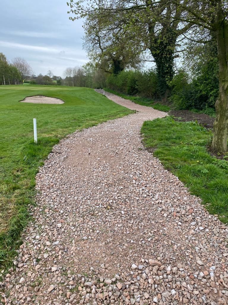 martonmeadows's tweet photo. Our #Greenkeepers continue essential maintenance whilst contractors progress improvement works. One of the projects we’re pleased to share is the progress on the new Buggy Path. Phase 1: car park to the stream, is now well underway. 😊⛳️ #martonmeadows #UKGolf #LookingForward https://t.co/5T3wAzViRy