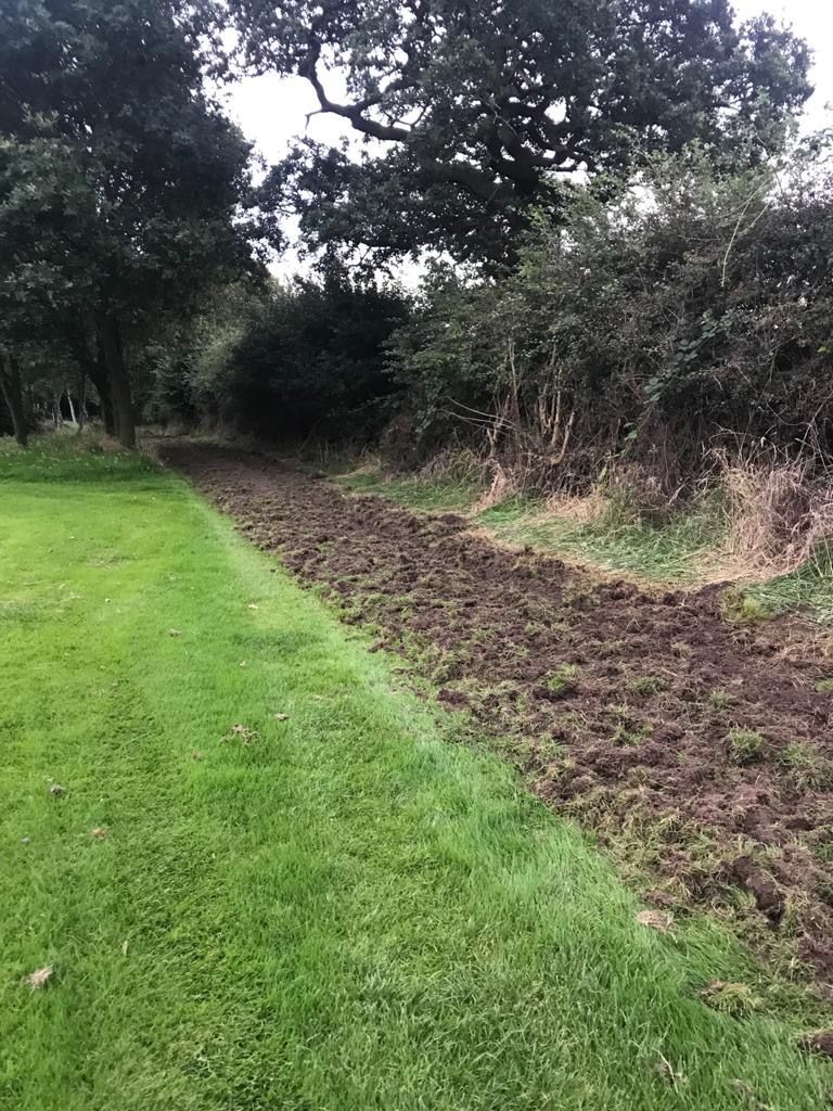 martonmeadows's tweet photo. Our #Greenkeepers continue essential maintenance whilst contractors progress improvement works. One of the projects we’re pleased to share is the progress on the new Buggy Path. Phase 1: car park to the stream, is now well underway. 😊⛳️ #martonmeadows #UKGolf #LookingForward https://t.co/5T3wAzViRy