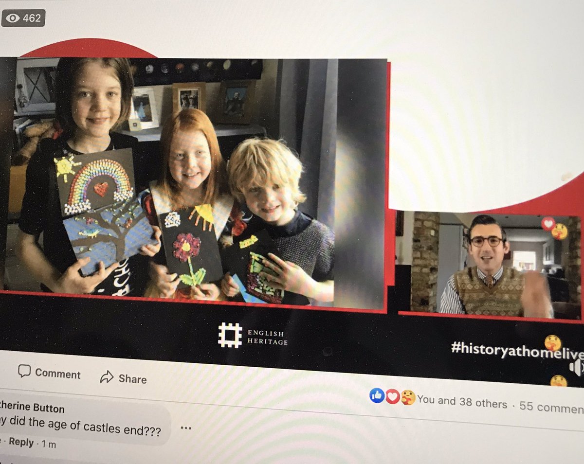 pinkthryn's tweet photo. The Woodlets were so excited to have at mention on the #historyathomelive lecture today.  Well worth sticking in your home schooling diary or watching the recorded ones!  Fun tasks to do as well. Castles today - Thank you @EnglishHeritage @DunstonPrimary https://t.co/6CEnZtEKes