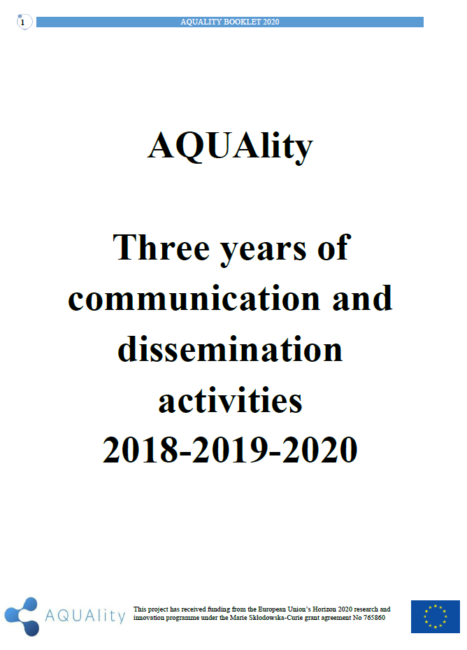 AQUALITY18's tweet photo. #MSCA #ITN Project AQUAlity has published the 3rd release of its Booklet - summary of 3 years of outreach and dissemination activities (2018-2019-2020) at this link: https://t.co/9hddAAKFSk! And, if you liked it and want to know more, check this link: https://t.co/a0nhClOaBV! https://t.co/8Zx9iXjIvq