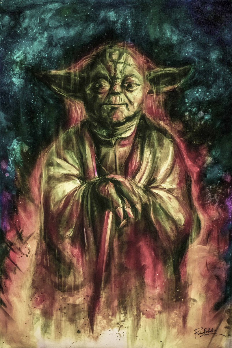 Finally back again on twitter after 3 years. May the force be with us all!
Acrylic on canvas.
#StarWars #art #painting #Yoda #MayTheForceBeWithYou