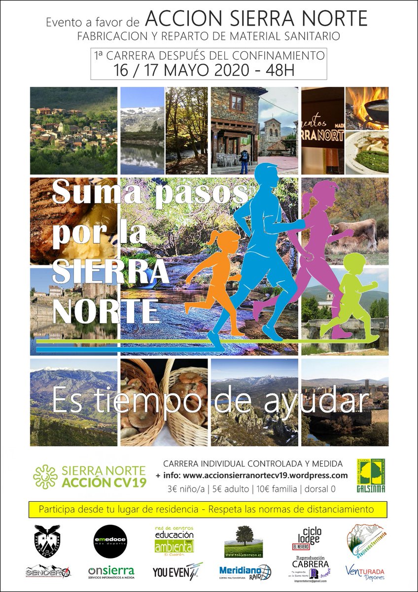 meridiano_raid's tweet photo. En estos días en que la solidaridad es más importante que nunca, qué mejor que sumar pasos por la #SierraNorte en un evento a favor de #BancoDeAlimentos .
El 16 y 17 de mayo, a la hora que tú quieras y desde el lugar que tú quieras. 
https://t.co/tI9zKoxGNf https://t.co/1cVKHJ9Eqr