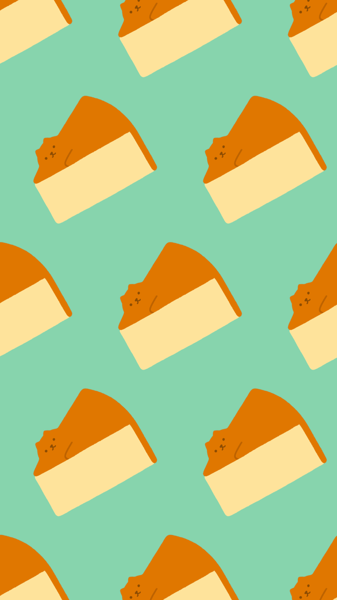 「チーズケーキにひそむ猫柄です? 」|shimizuのイラスト