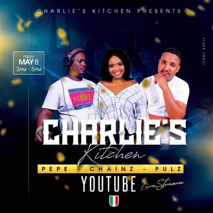 ChainzMsDj's tweet photo. Friday the 8th Of May!
3pm to 5pm catch Charlie's Kitchen Live Stream on YouTube.
Myself , @djpulz and @DjPepeakabigman !!!
#Loungemusic #LockdownLoungeParty #HipHopLive #VaalTwitterDrive
#VaalTwitter https://t.co/vxuVcLBzWI