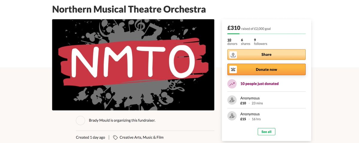 NMTOrchestra's tweet photo. Wow!! Thank you to everyone who donated so far. Please keep the donations keeping in, every little helps! ❤️
Read more here: https://t.co/E4vZIvTM9L
#Orchestra #MusicialTheatre #ThursdayMotivation #NMTO #Gofund #Gofundme https://t.co/KbDk2oCluG