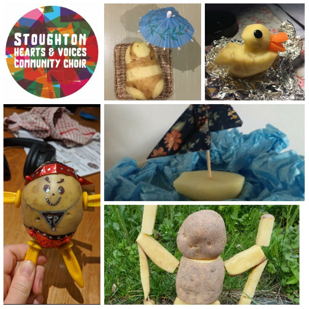 So what does your choir do during your weekly zoom calls? Yes that's right, we carve potatoes. #choralhour #lockdown