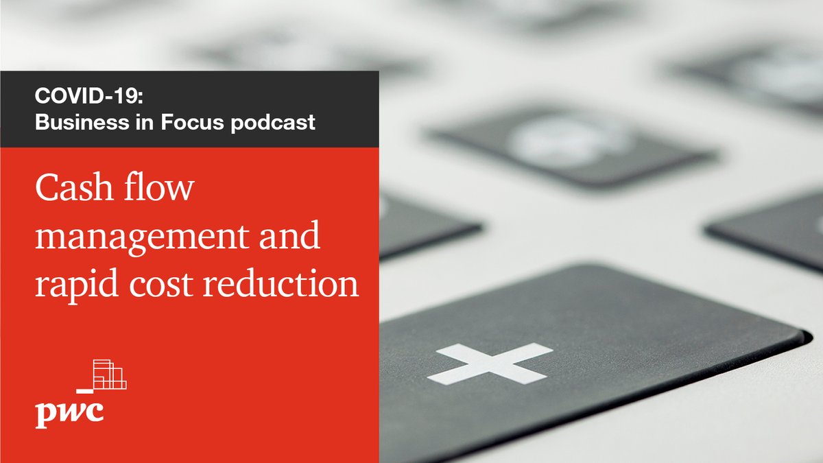 PwC_UK's tweet photo. #COVID19 is creating cash flow issues for many businesses, forcing them to make difficult decisions. In this new podcast episode, our industry experts discuss how businesses can reduce costs in a fast and sustainable way https://t.co/TdVpCD59zo https://t.co/cPRYMGP08b