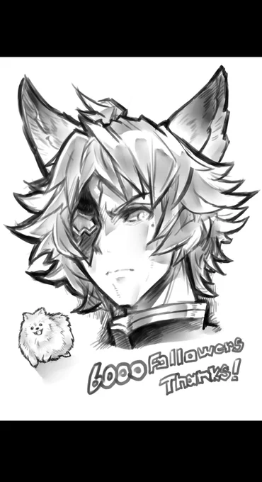 6000フォローありがとうございます?‍♂️6にちなんでシスたそを真面目に描きました!今後ともよろしくお願いいたします☺️ 