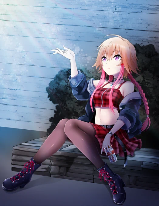 二宮飛鳥の月光浴 #アイドルマスター #アイドルマスターシンデレラガールズ #二宮飛鳥 #おへそ #ふともも #中二病 #苦いコーヒーは苦手 https://t.co/mKyxu1qhyF 