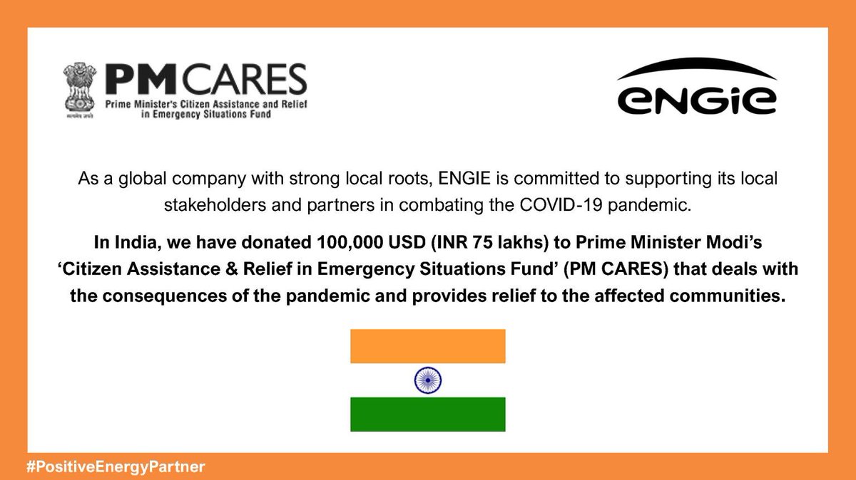 @ENGIE_SOL_IND <a href="/ParbinderSahni/">Parbinder Sahni</a> <a href="/rahulbanerjee70/">rahul banerjee</a> <a href="/mayuram4/">Mayuram B</a> 
#pmcaresfund #indiafightscorona #communitysupport #COVID19India