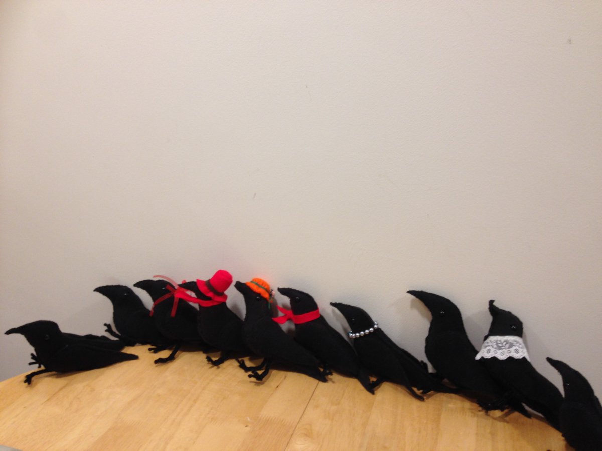CrawleyMuseum's tweet photo. #CuratorBattle you say? #BestBird category? There really is no contest is there? Ours do a great chorus line dance. #DancingCrows #WeLoveCrows https://t.co/0pEHPgLUI4