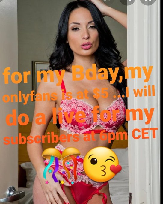 Today it's my Birthday and for this special day my onlyfans is at 5$...I will do a LIVE on my onlyfans