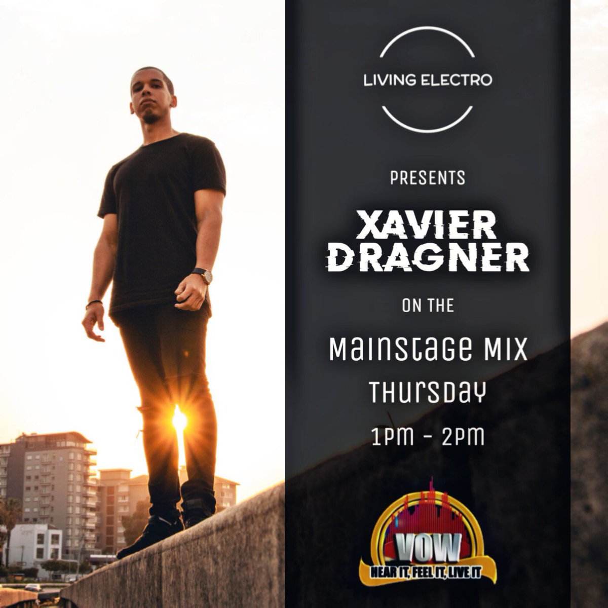Today on the #MainstageMix with <a href="/TroyRaju1/">Troy Raju</a>. We welcome #LivingElectro Resident <a href="/XavierDragner/">Xavier Dragner</a>. He takes over our Mainstage from 1pm-2pm

Stream LIVE: vowfm.co.za