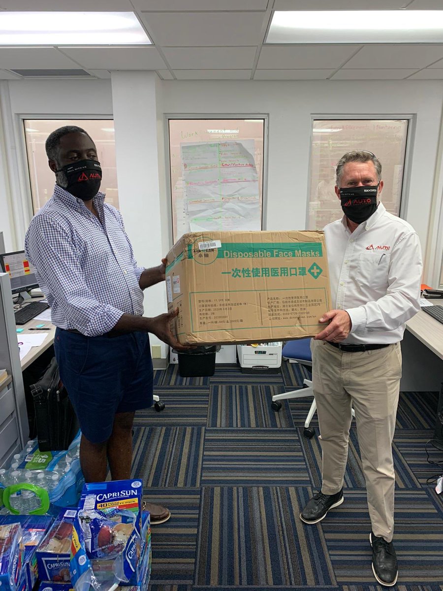 Auto Solutions donated 5 thousand masks, to he distributed to th community.  Thank you so much Glen amd Harry