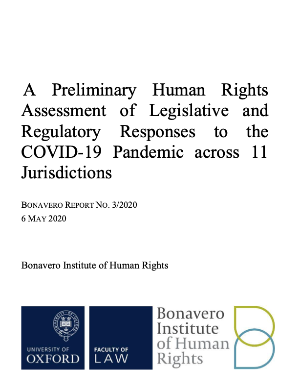 New report by  @BonaveroIHR Institute comparing the legal responses to Covid-19 in 11 different jurisdictions including the UK  https://committees.parliament.uk/committee/93/human-rights-joint-committee/news/146351/report-on-the-contact-tracing-app-published/ /130