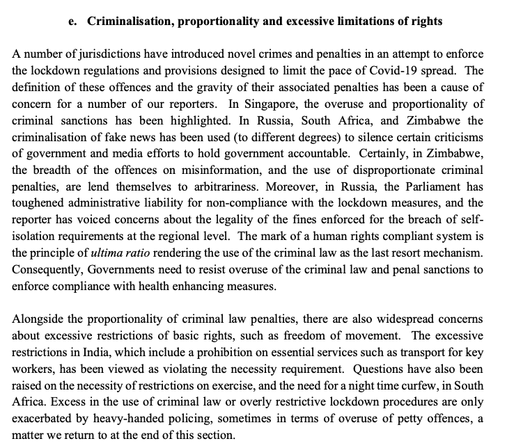 New report by  @BonaveroIHR Institute comparing the legal responses to Covid-19 in 11 different jurisdictions including the UK  https://committees.parliament.uk/committee/93/human-rights-joint-committee/news/146351/report-on-the-contact-tracing-app-published/ /130