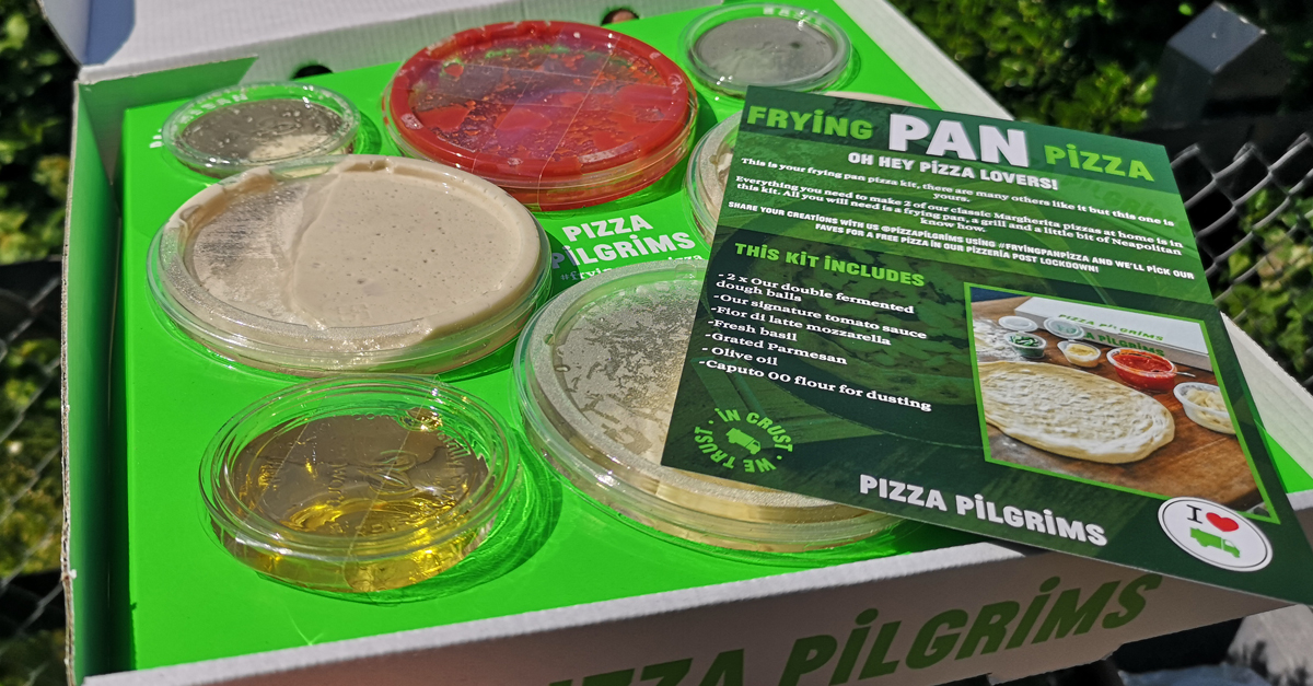 Kafoodle's tweet photo. Something for the weekend @pizzapilgrims?

They're going fast, so order one while you can. We can't wait to get ours in the pan. https://t.co/KeXB5Zs5j6 
#pizza #fryingpanpizza #pizzainthepost #notsharing https://t.co/1PUfalDIYA