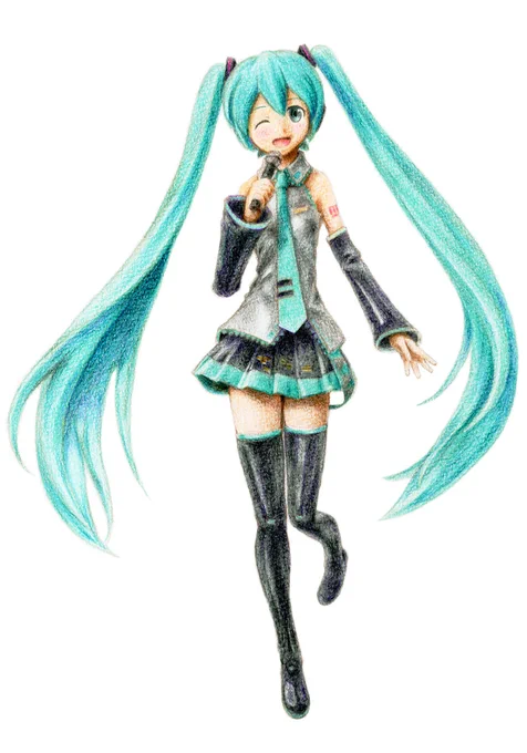私もfigma描いてた時の絵を出しとこう。キャラクターイラスト描き始めの頃(6年以上前)の絵です 