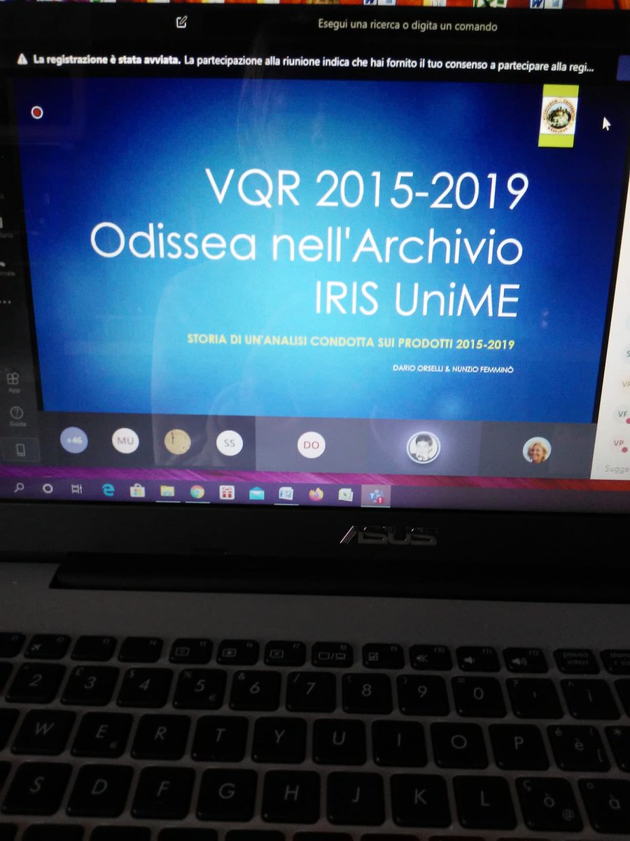 OgRuUniMe's tweet photo. Concluso oggi con successo  il Terzo incontro del #percorsoformativo #VQR, erogato su Teams, relativo all'apertura dei prodotti di ricerca depositati negli archivi istituzionali, ecco alcuni frames della giornata https://t.co/2wimmpGbhf https://t.co/PYneoAwV2Y