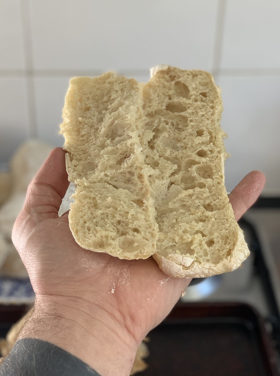 DansKnobbly's tweet photo. @jamieoliver Yeah helps a ton. Thanks. We can get it locally from the bakers. Made some Mini Ciabatta with it... ✌🏻 https://t.co/Y7wgxJ1Q5M