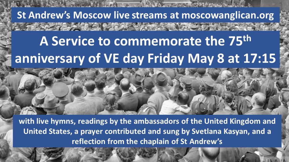 moscowchaplain's tweet photo. VE day service from St Andrew's 8 May 5:15pm - https://t.co/Th6ZPlnfKF https://t.co/lztE0Aw3QA