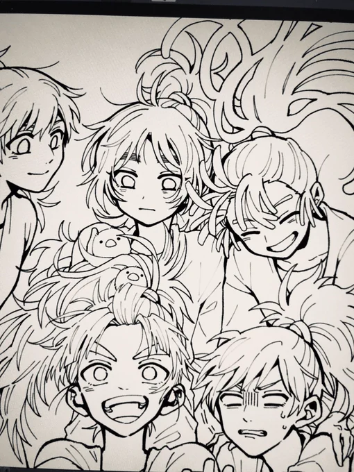 五年生描くと、画面のほとんどが髪の毛になるの、なんで…? 