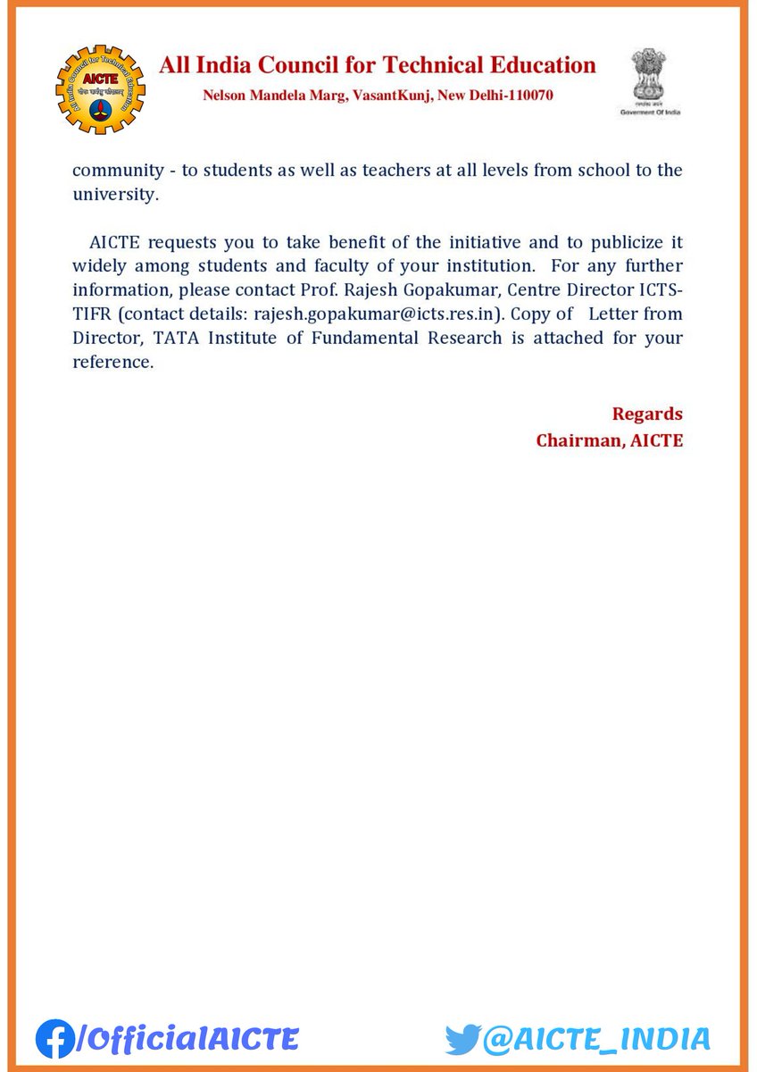 AICTE_INDIA's tweet photo. #Covid Gyan @ #AICTEdge

Multi-institutional, multi-lingual #science communication initiative created to deal with the #challenge to comprehend reliable information-#CovidGyan

Details:https://t.co/WY2Jd0RF7n

@TIFRScience @iiscbangalore @VigyanPrasar @BLiSC_India @NCBS_Bangalore https://t.co/tBFCPpvXHb